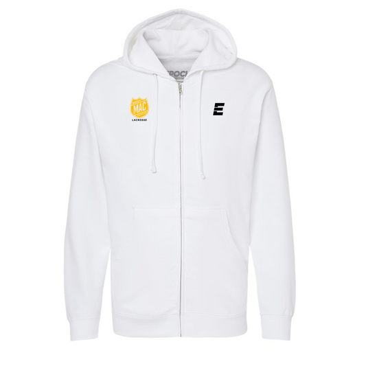 MAC - Unisex Hooded Zip Sweatshirt White