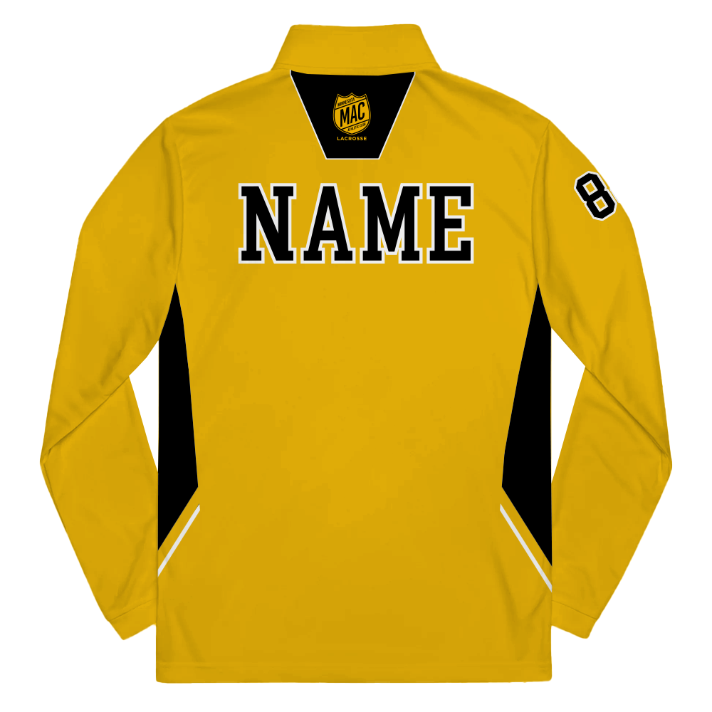 CUSTOM MAC - Quarter Zip Pullover Sweatshirt Yellow