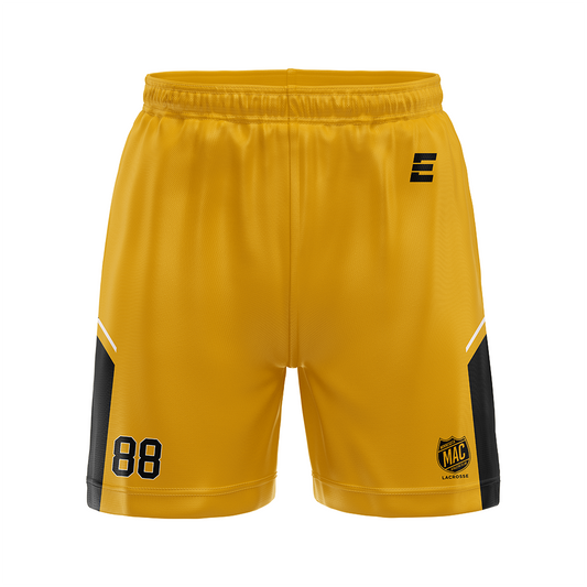 CUSTOM MAC - Men's Gym Shorts Navy Yellow