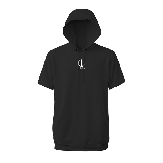Wolf Athletics - Premium Unisex Short Sleeve Hooded Sweatshirt Black