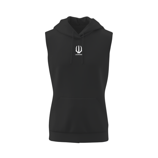 Wolf Athletics - Unisex Performance No Sleeve Hooded Sweatshirt Black