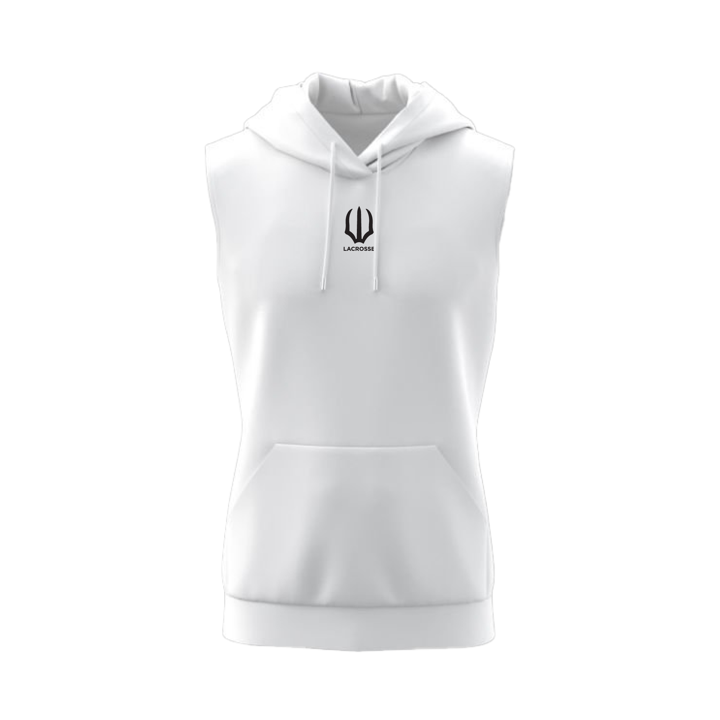 Wolf Athletics - Unisex Performance No Sleeve Hooded Sweatshirt White