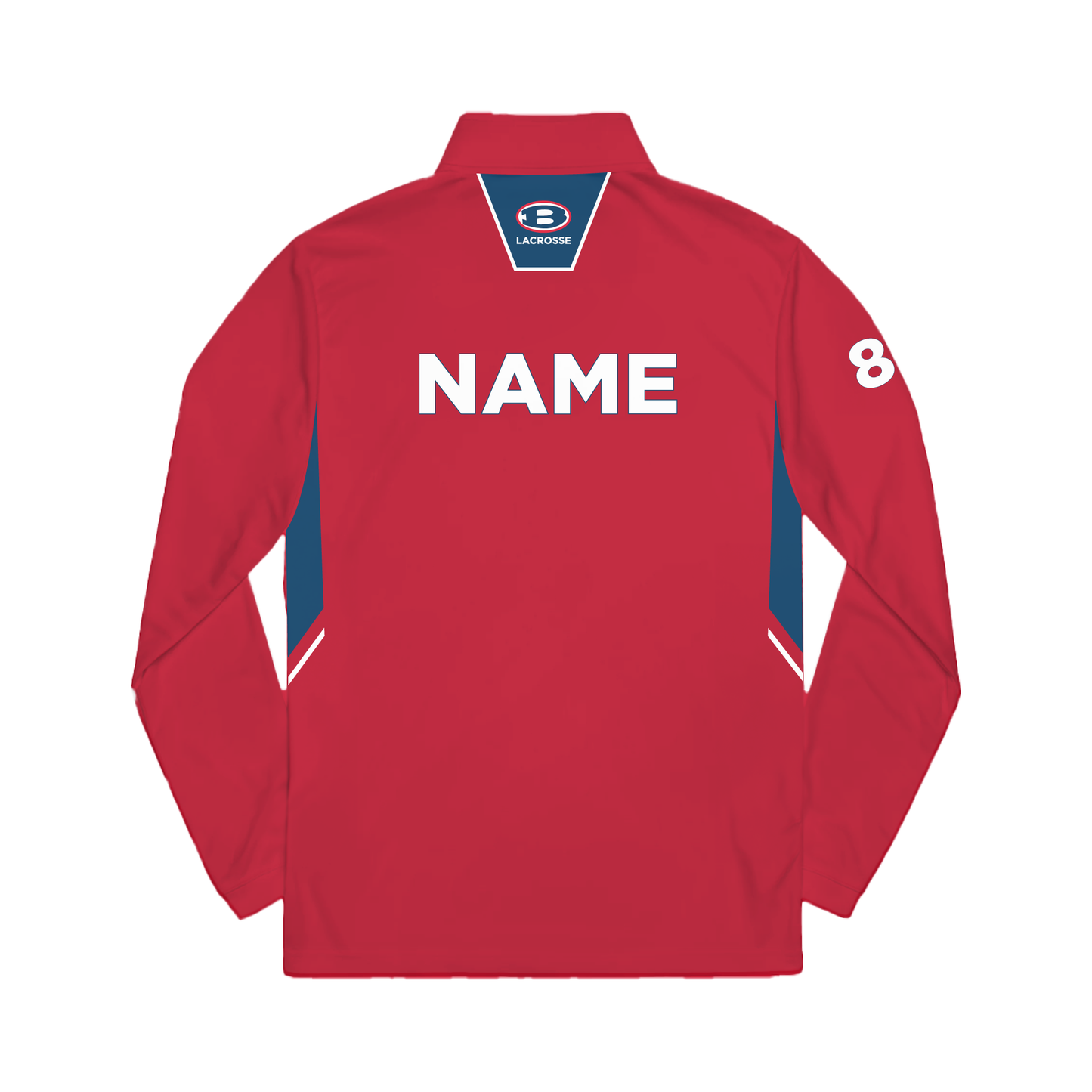 Bellport Lacrosse - CUSTOM Quarter Zip Pullover Sweatshirt